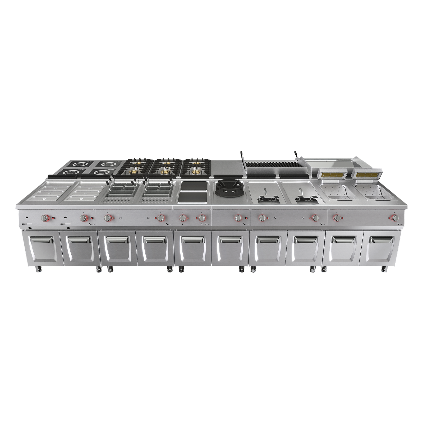 Commercial Monoblock Cooking Suite Island VITAL
