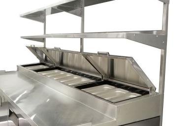 Stainless Steel Pizza Prep Counters & Refrigerated Tables