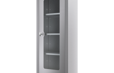 VITAL Single Glass Door Stainless Wall Cabinet with Lock